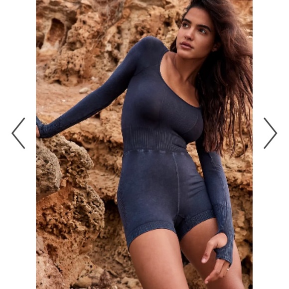 FP movement free people runsie black long sleeve - Picture 1 of 3